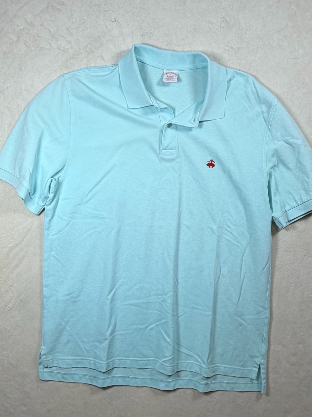 Brooks Brothers XL Original Fit Light Blue Polo with Red Embroidered Logo